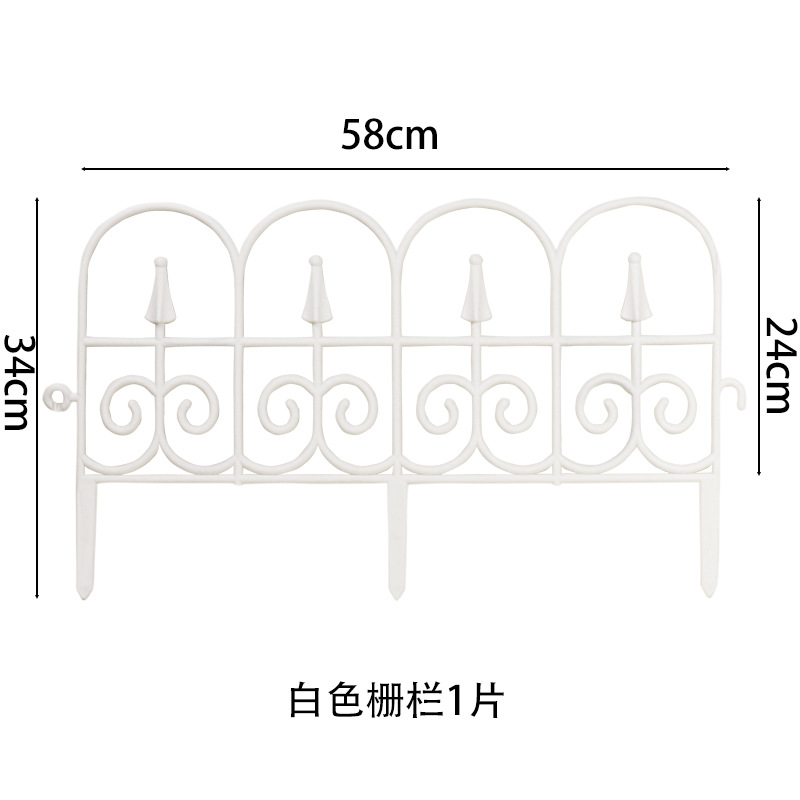 PVC jardinería europea valla de plástico valla pastoral al aire libre valla decoración de boda valla de hierro imitación personalizada