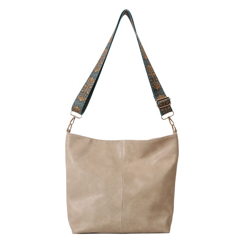 Европейская и американская Новая Модная Портативная Сумка-ведро через плечо большой емкости, однотонная модная женская сумка через плечо из искусственной кожи в наличии