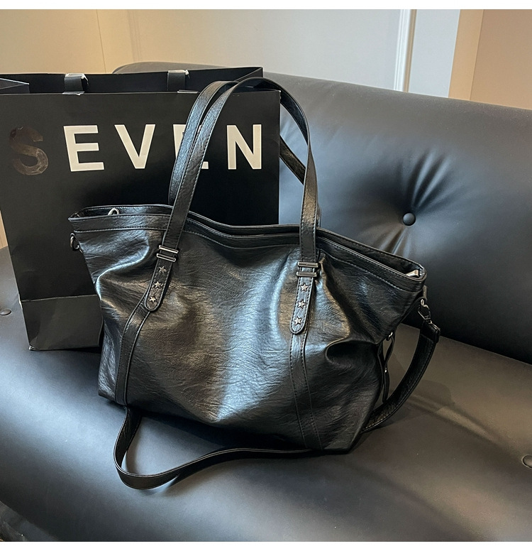 Cross-border large-capacity tote bag for women 2024 New style fashionable single-shoulder bag, retro simple casual crossbody bag for women undefined