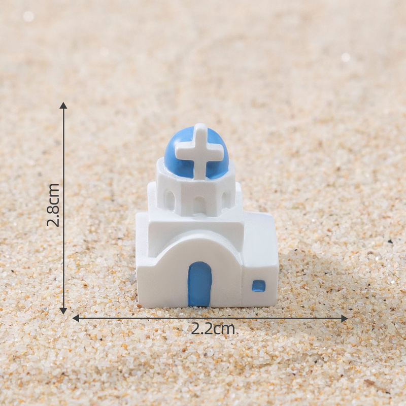クリエイティブヨーロッパ地中海ハウスヴィラモデル建物 diy 装飾アクセサリーマイクロ風景樹脂小さな装飾品|undefined
