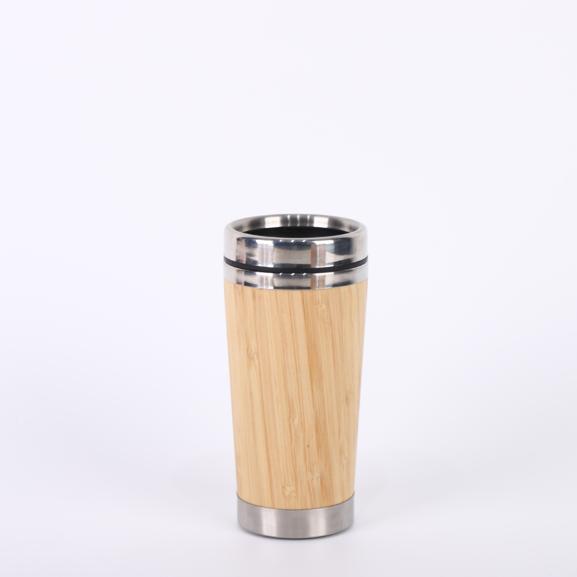 Cross-border 304 taza de acero inoxidable simple taza de agua de bambú y madera taza de vacío de automóvil taza de automóvil portátil