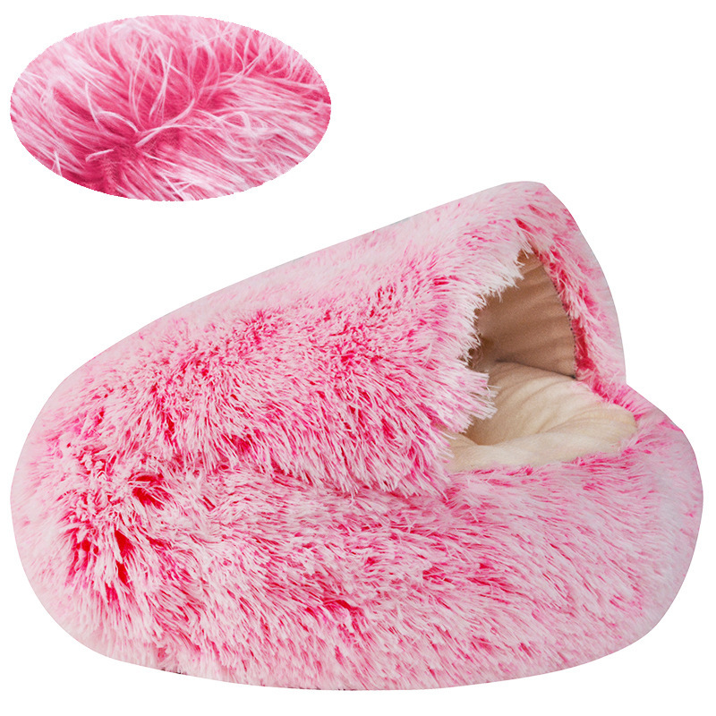 Invierno cálido Shell semi-cerrado gato nido mascota gato cama semi-rodeado nido de perro cerrado nido de gato entrega estándar