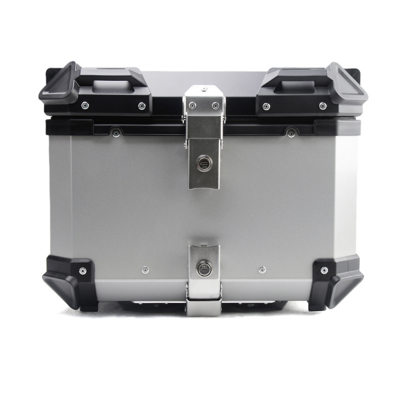 Stainless steel bottom plate waterproof quick release motorcycle trunk aluminum alloy tail box 28L/36L/45L/55L/65L