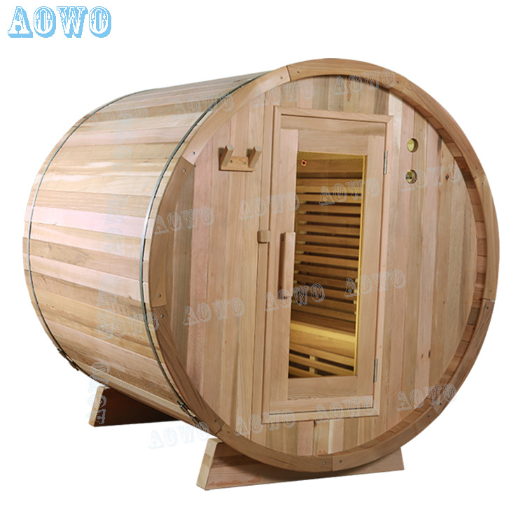 Al Aire Libre barril sauna sala de madera de cedro material seco sala de vapor al aire libre jardín sudoración multi-Persona sauna caja de vapor