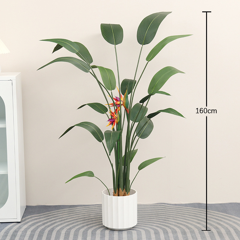 Gran planta de simulación nórdica, sala de estar de plátano para viajeros, plantas verdes falsas, plantas en macetas, ventanas para el hogar, decoración de paisajes, plantas verdes de simulación