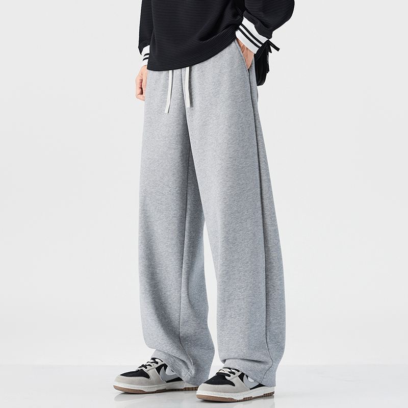 Mingge | 2025 Autumn New Loose Wide-Leg Casual Pants Men's Japanese Style Solid Color Simple Versatile Jogger Sweatpants
