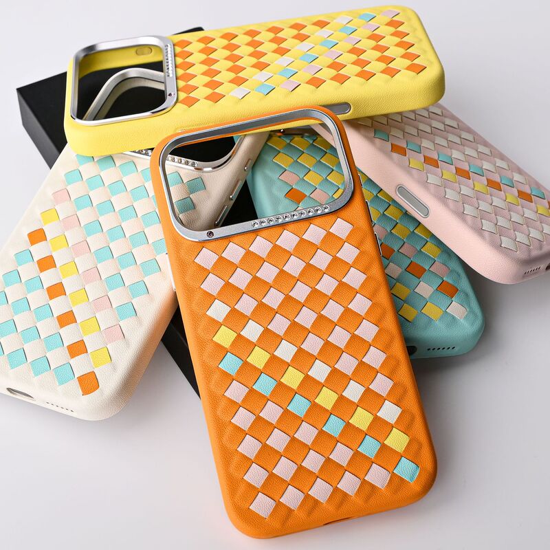 Suitable for iPhone 17 Pro Max magnetic BV woven leather phone case, Apple 18 Pro protective case, full coverage Suitable for iPhone 17 Pro Max magnetic BV woven leather phone case, Apple 18 Pro protective case, full coverage