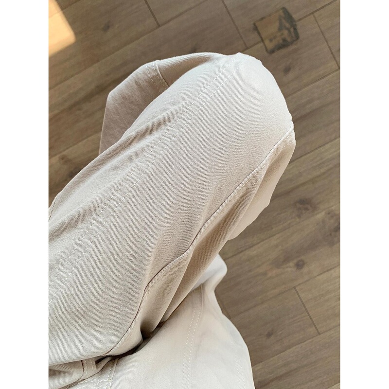 复古美式沙白色秋季工装牛仔裤女新款阔腿高腰设计宽松直筒拖地裤|undefined