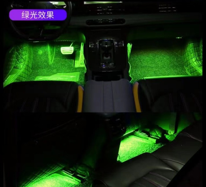 Cross-border hot sale car atmosphere light foot atmosphere LED lighting colorful voice control RGB music rhythm light 36 lights