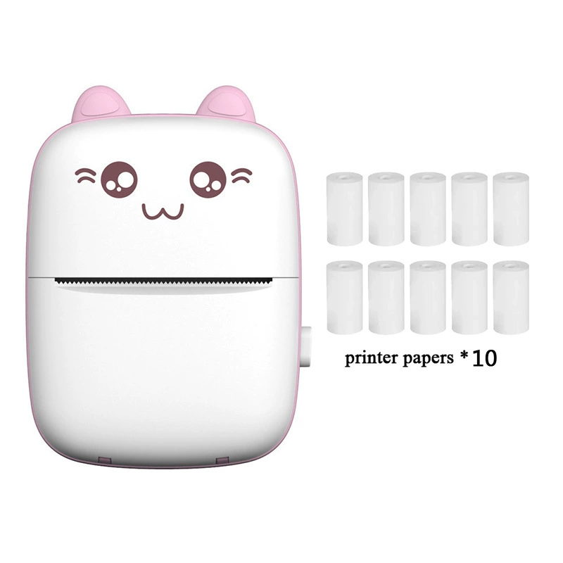 Mini Handheld Printer A8C, Thermal 200 dpi, Bluetooth Portable Photo Printer (110×80×30mm)