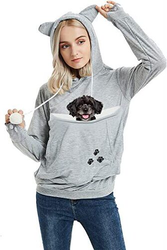 Autumn/Winter Large Pocket Hooded Sweatshirt, European and American Bestselling Long-Sleeved Loose Sweatshirt
