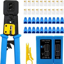 通孔网线钳 多功能穿孔网线钳 测线仪水晶头网线钳 压接钳 网络钳