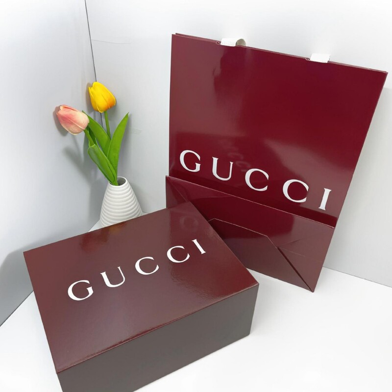 Red Anjela Red Gu Gujia Paper Bag Packaging Box Handbag Perfume Belt Scarf Bag Box Gift Box