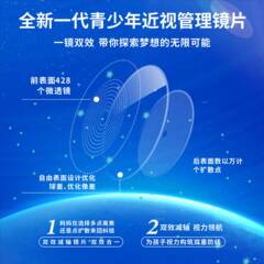 青少年近视防控1.67树脂点扩散加+多点微透雾视双效离焦镜片1.601