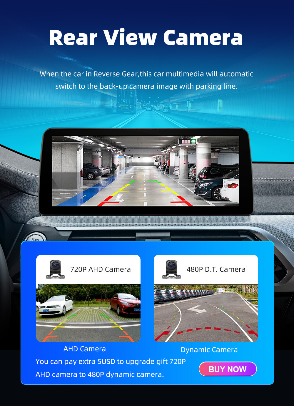 12.3inch Large-Screen Android Smart All-In-One Navigation Unit T133/8581/7862 with Optional 360 Panoramic View, C