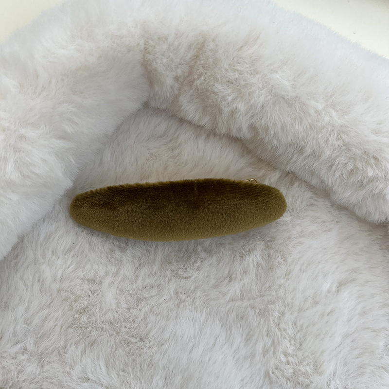 Pinza de pelo ovalada de terciopelo estilo coreano para flequillo_voghion.com