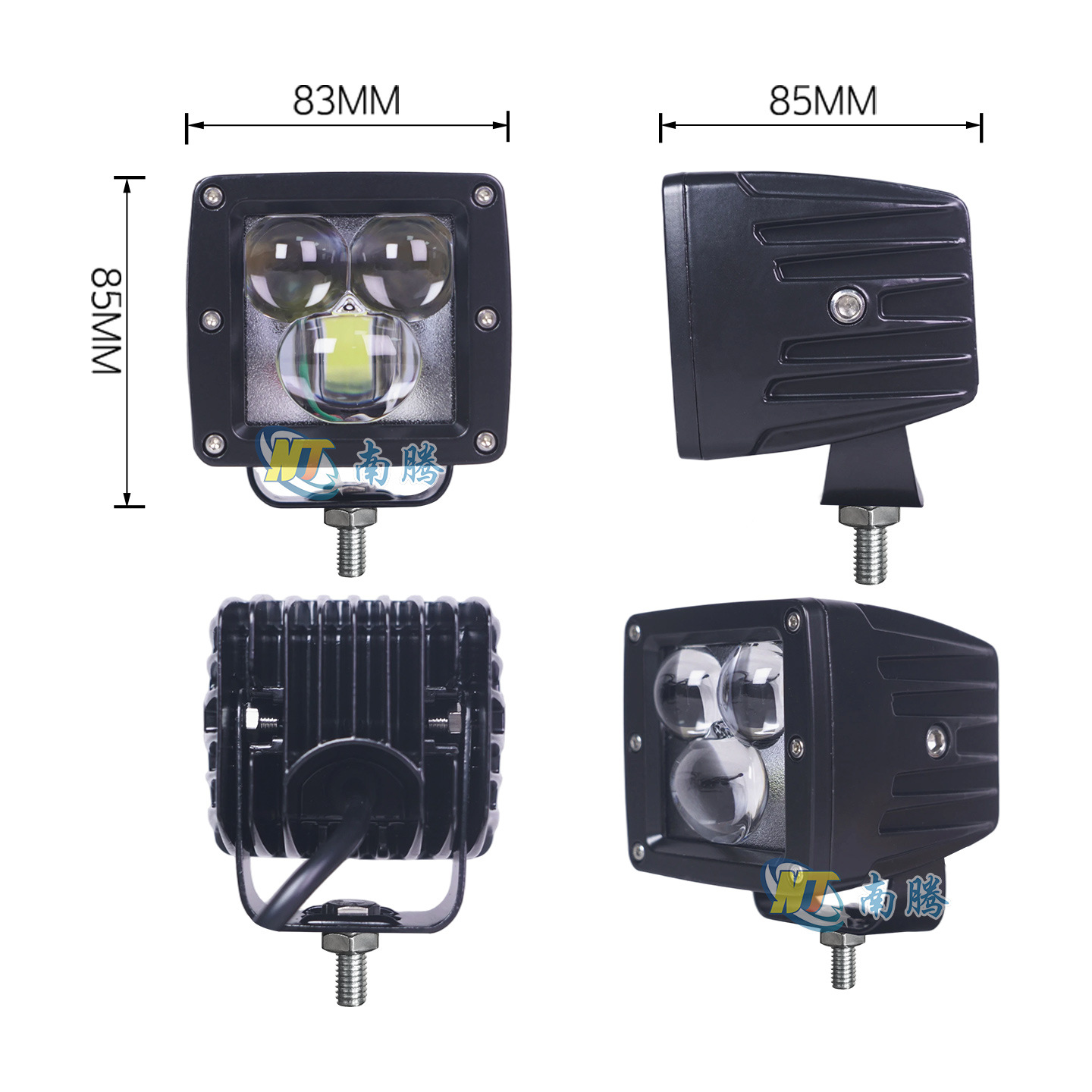 Auto y motocicleta LED Spotlight tres perlas de alto brillo Spotlight SUV de alta potencia Spotlight externo Spotlight Niebla Spotlight A image 7