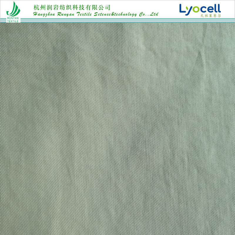 245gsm天丝棉弹力斜纹面料21*21+70D莱赛尔棉弹力斜纹面料