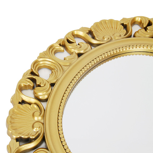 European classical elliptical decorative mirror, bathroom mirror wall-mounted, retro mirror entryway mirror bathroom wall hanging