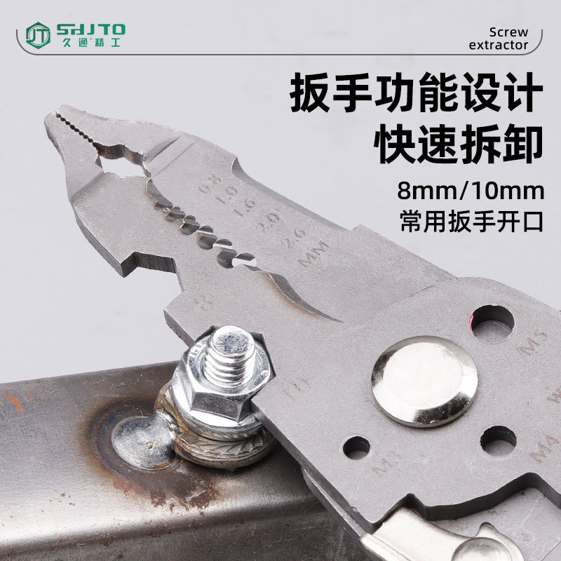 Ventas de fábrica al por mayor pinzas de punta multifuncional cortar electricista doméstico pinzas de piel pinzas plegables pinzas de alambre