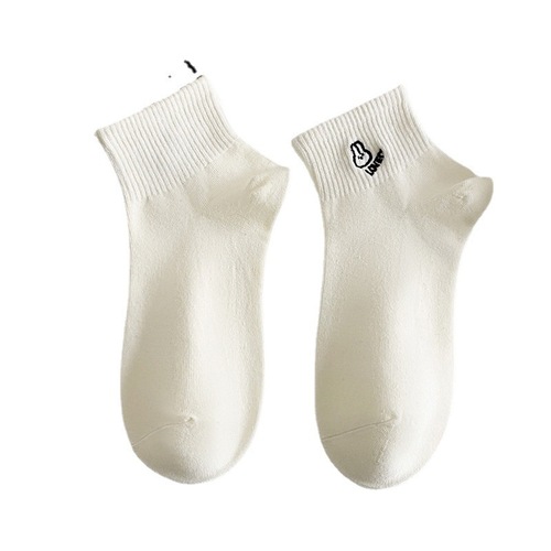 Black Socks for Girls Summer Thin Short Socks Cute Japanese Ins Trend White Low Top Short Socks for Girls in Summer