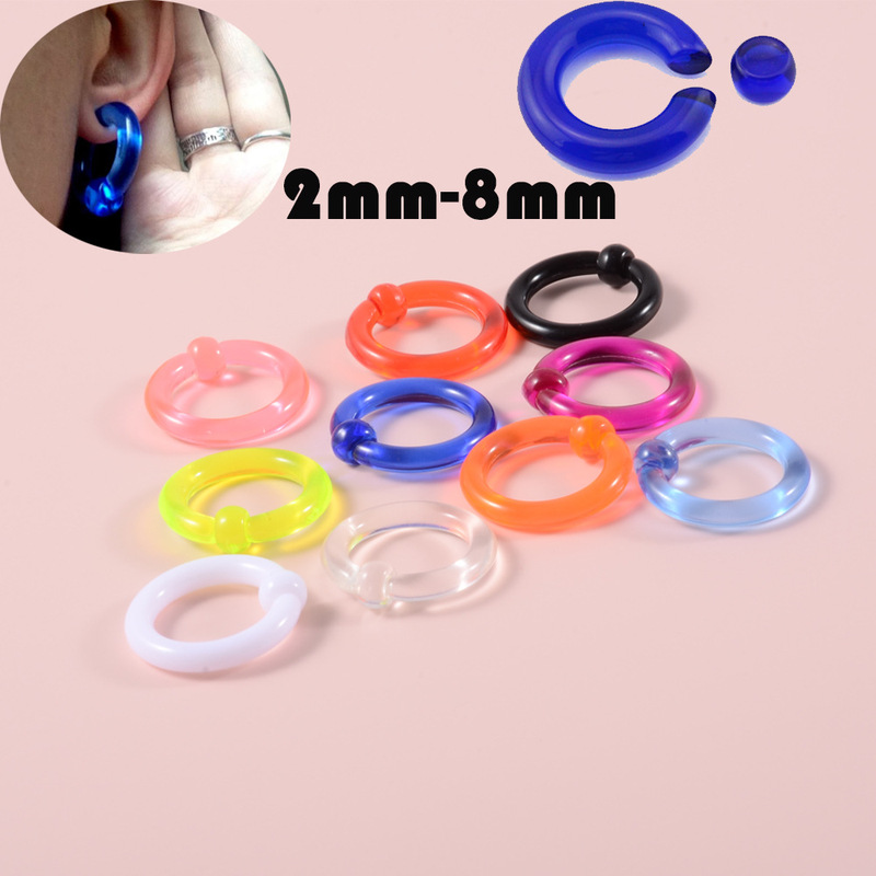 Cross-border 10 color yak bcr card ball ring multi-purpose nose ring earrings lip breast breast ring closed pa