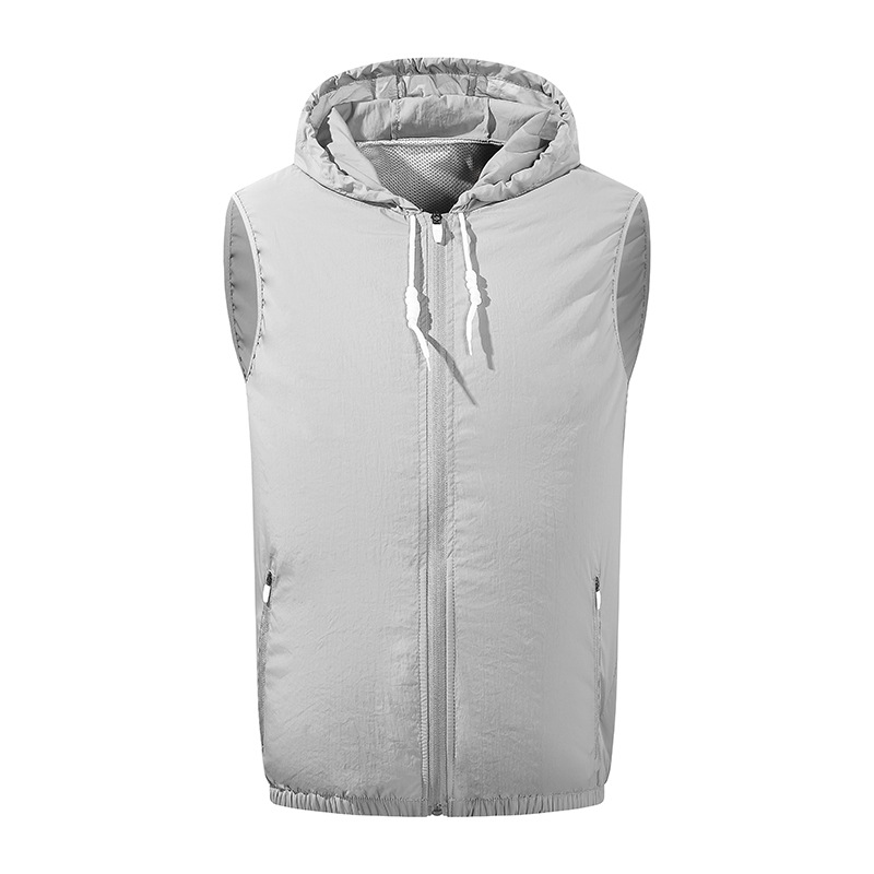 Verano ventilador de refrigeración ropa con capucha sin mangas chaleco ventilador de refrigeración ropa chaleco ventilador de Carga inteligente de refrigeración ropa de trabajo