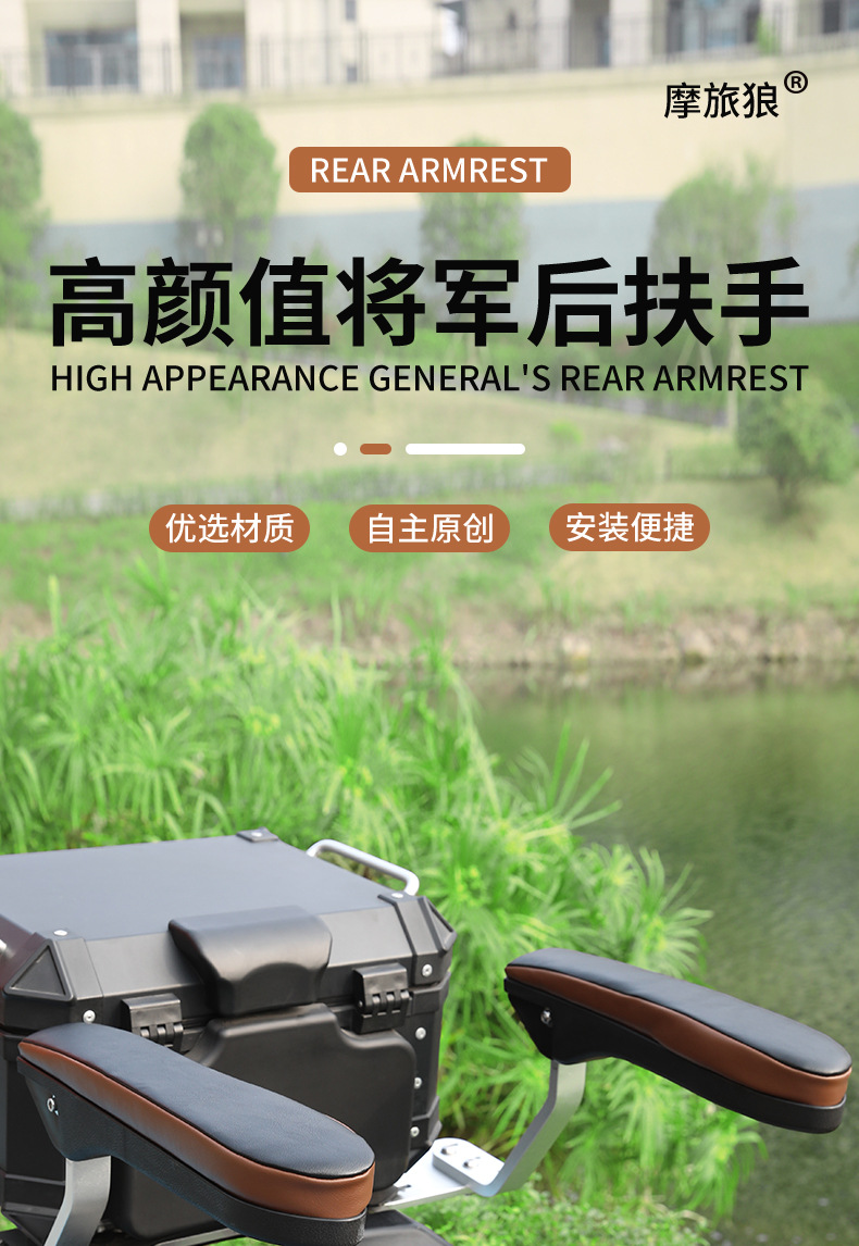 Motorcycle rear seat armrest, foldable, suitable for electric scooters and mopeds, universal modification, child safety armrest with back support