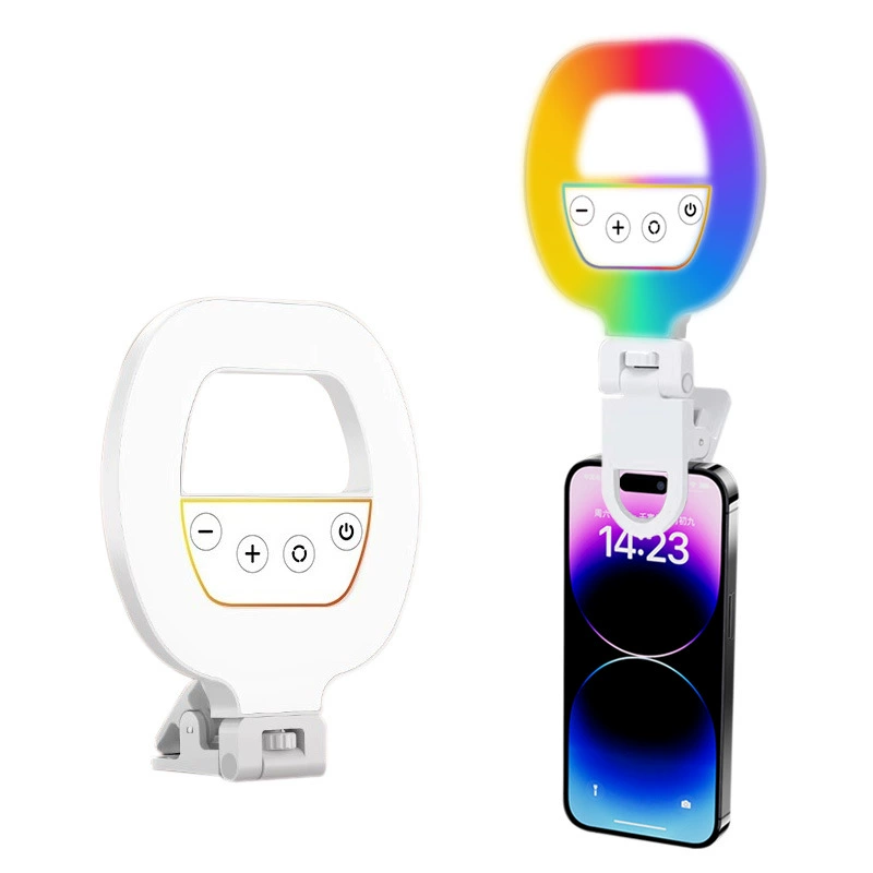 Мобильный телефон Live Photography Light Light Портативный светодиодный селфи зажим для зарядки Круглый свет красоты W60 карманный свет