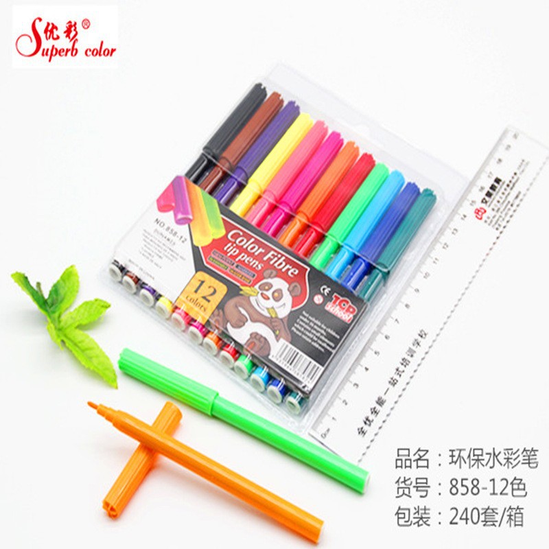 El fabricante produce útiles de arte para niños, bolígrafos de dibujo, bolígrafos de colores de 6, 12 y 24 colores, bolígrafos de acuarela para niños, bolígrafos de dibujo al por mayor.