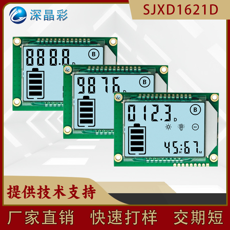 1621D段码屏LCD液晶屏 TN低功耗 温控仪表仪器储能电源显示段码屏