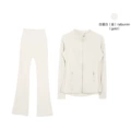 Stand Collar Albumin Gold Flared Suit
