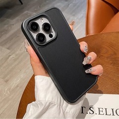 高級感波浪紋適用iphone15手機殼磨砂全包蘋果14promax防摔13軟套