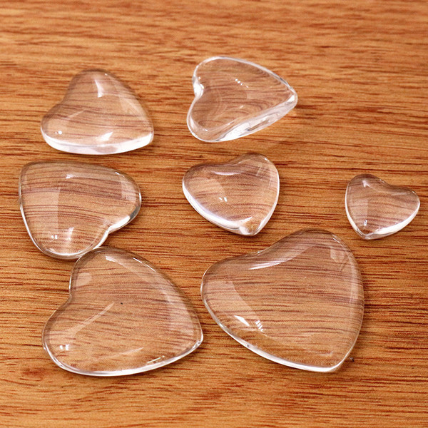 transparent glass accessory heart shaped