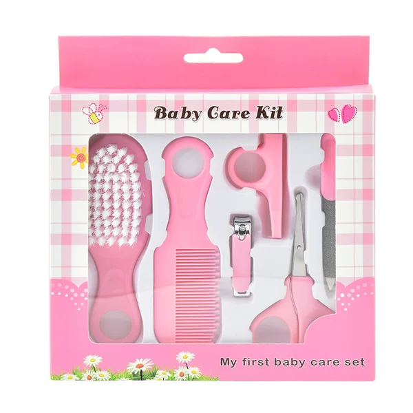 Manufacturer Wholesale Baby Care and Cleaning 6-Piece Set, Nail Scissors Combination Set, Baby Lanugo Comb Gift Box Set
