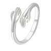 Copper glossy adjustable ring for beloved, three colors, simple and elegant design, wholesale