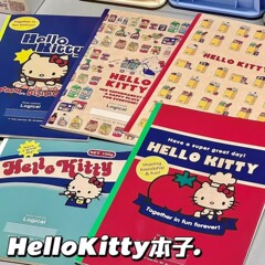 小紅書ハローキティ復古ノート学生高颜値横線b 5メモ帳女性漫画kt猫