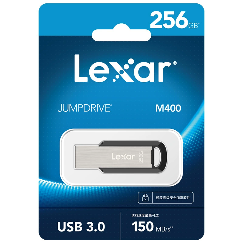 Память USB с металлическим корпусом Lexar M400 USB 3.0 кольцевое отверстие портативный дизайн прочный и долговечный USB-накопитель