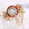 Quartz fashionable watch, metal gold bracelet, Korean style, wholesale
