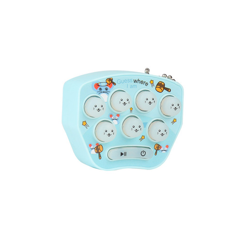 Mini Electric Mole Game Machine, Brain-Teasing Stress-Relief Music-Sound Children's Toy, Keychain Ornament Small Gift