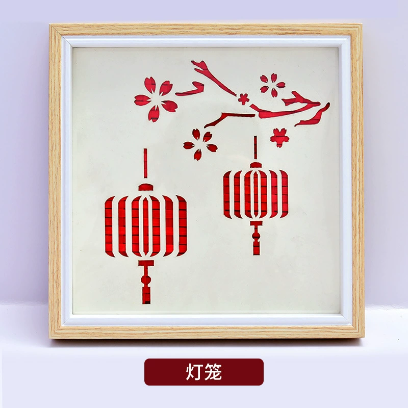 handmade intangible cultural heritage bamboo painting DIY material package salon team building activity kindergarten ornaments series
