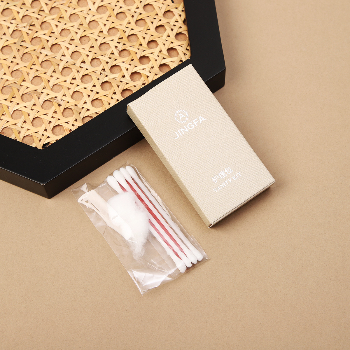 Hotel desechable cepillo de dientes de dientes de cabello suave conjunto de artículos de higiene beige caja de tarjetas estrella residencial hotel al por mayor