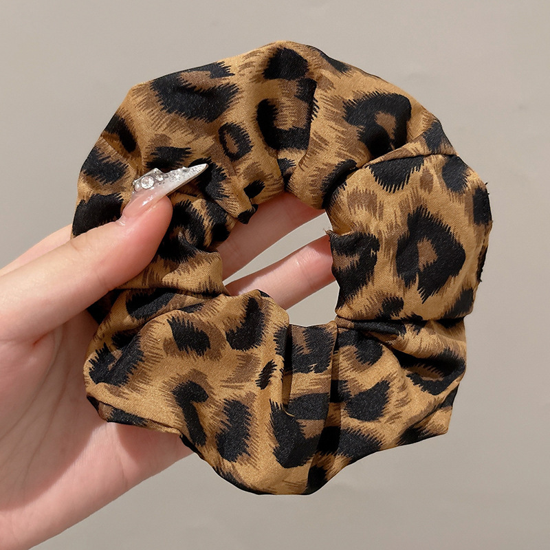 Accesorio para el cabello de estilo francés para mujer, pañuelo cuadrado simple, coletero de gran tamaño con ribete de encaje.