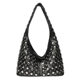 European and American Fashion Women's Bag 2025 New Casual Cool Cool Dot Rivet Underarm Bucket Shoulder Tote Bag