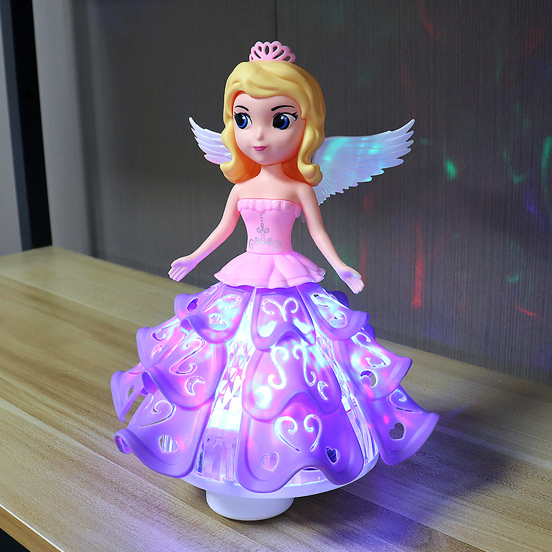 Amazon transfronterizo niños eléctricos princesa Wanxiang muñeca luz música niña regalo de cumpleaños juguete al por mayor