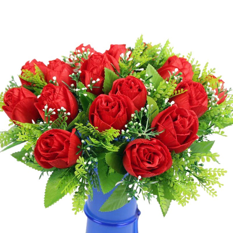 Yiwu pantalla fábrica de flores de seda de la boda artificial flor artificial Rosa 18 princesa Rosa artificial novia celebración de la flor