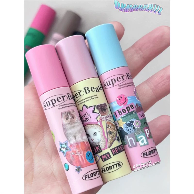 Палитра Velvet Lip Glaze Flower Fall La La Mei Beauty Series 04 Cat Milk Cake Lip Cream Lip Mud 02 Red Milk Cat