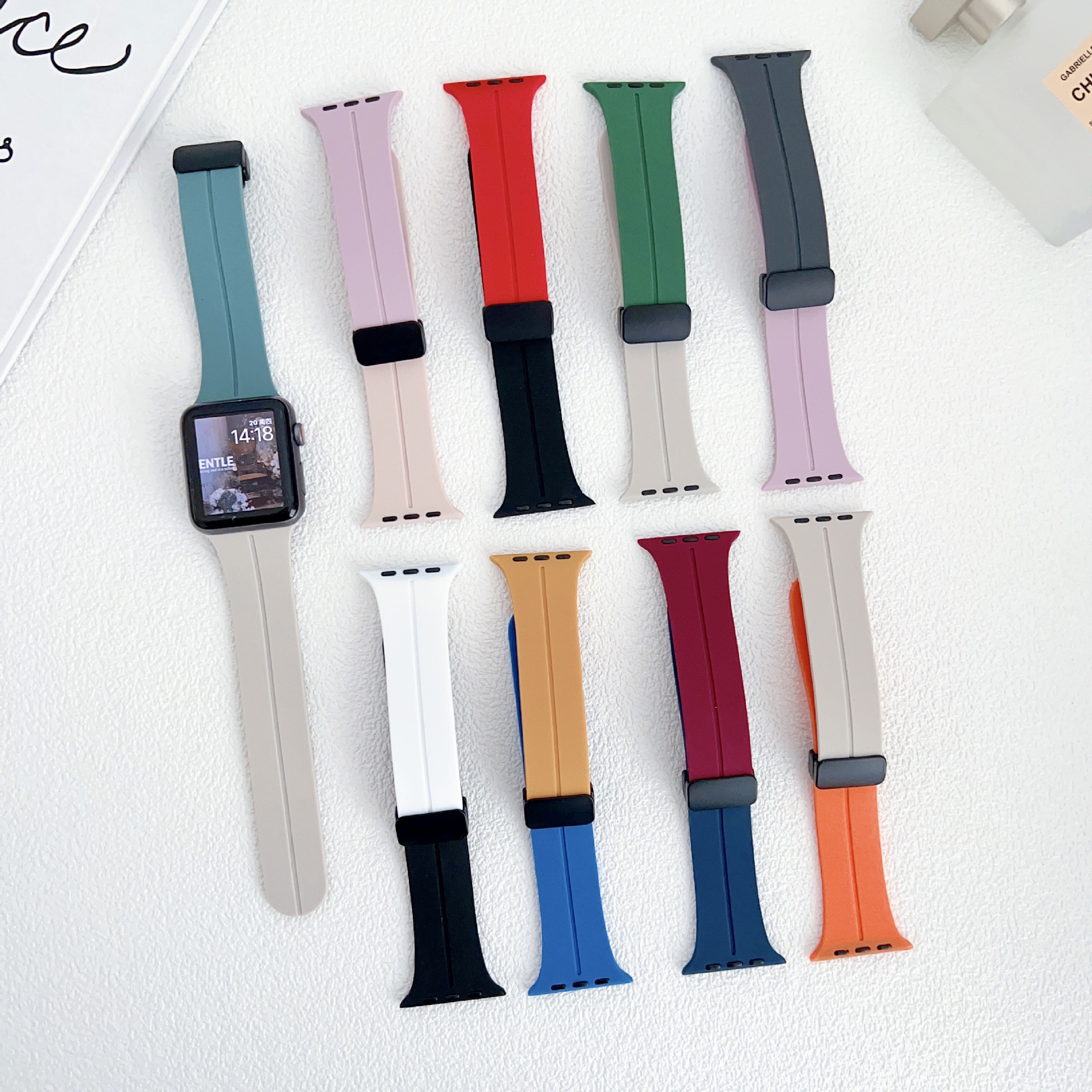 Suitable for Apple apple watch S10 watch strap two-color magnetic…