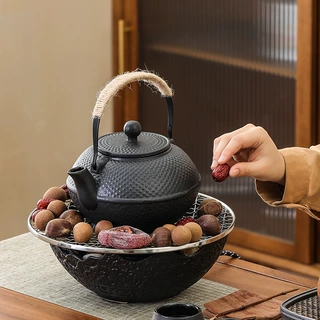 煮茶壶日式陶瓷茶壶烧水泡茶壶专用碳火炉电陶炉器具围炉煮茶全套