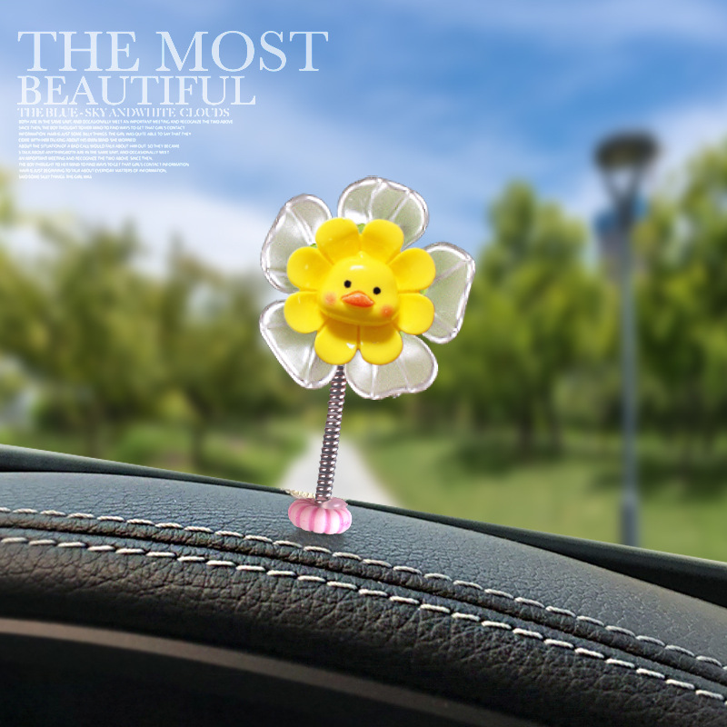 [Explosión] Douyin nuevo adorno de coche flor de cabeza sacudida pequeño animal adorno de coche adornos de primavera lindo panda